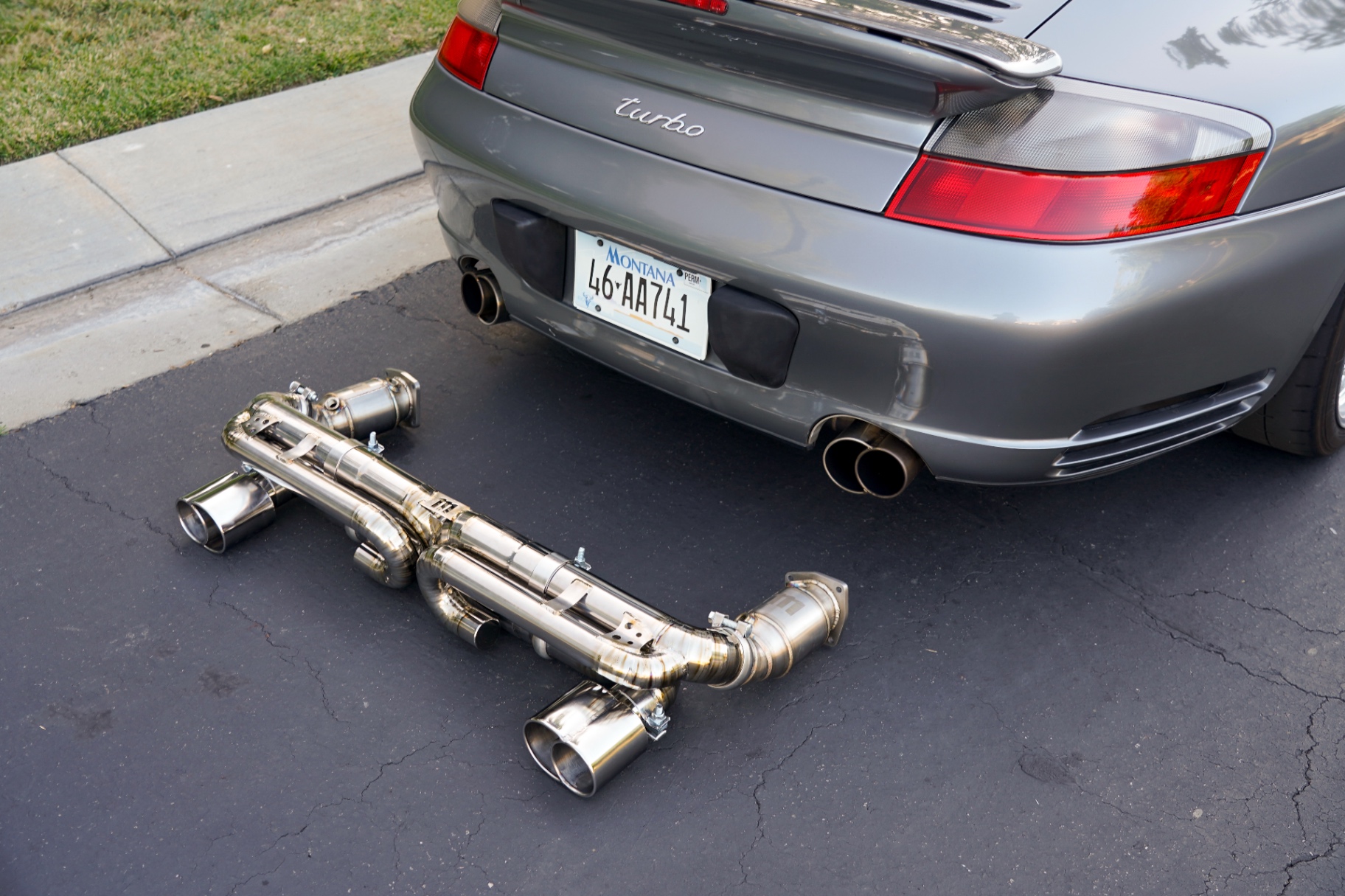 Meisterwerk titanium exhaust alternate angle